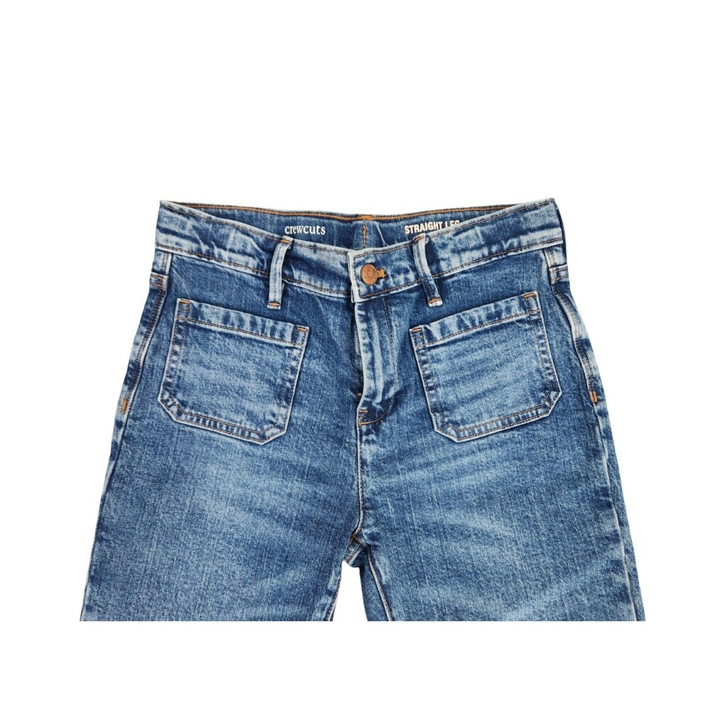Crewcuts Girls 12 Straight Leg Jeans Adjustable Waist Medium Wash NWT - Picture 3 of 9
